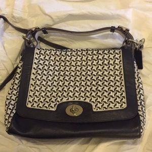 Coach Legacy Satchel with Woven Leather